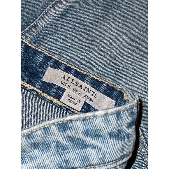 All Saints Jean Skirt Size 2 - Picture 3 of 3